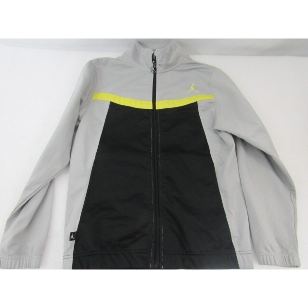 Nike Air Jordan Black/Gray Full Zip Warm Up Jacket L Boys 12-13 yrs